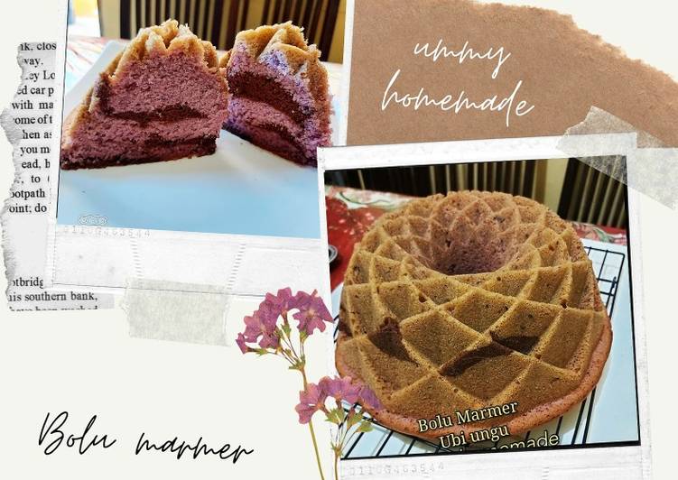 Cara Membuat Bolu Ubi Ungu Marmer Anti Bantet Super Lembut Yang Renyah